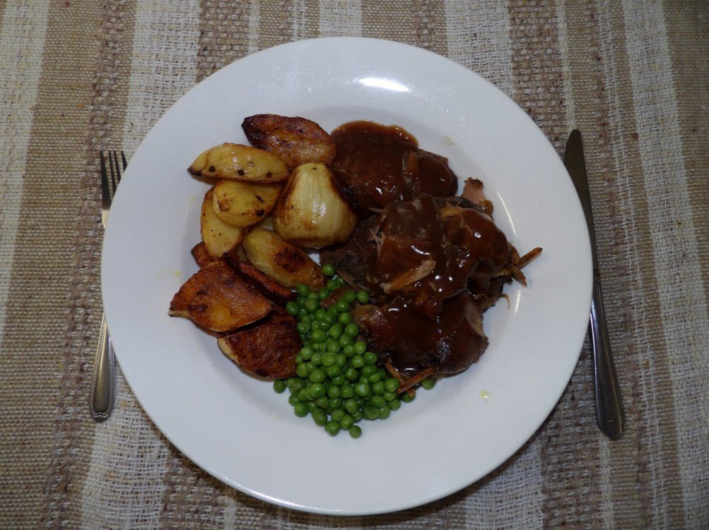 A duck casserole with prunes